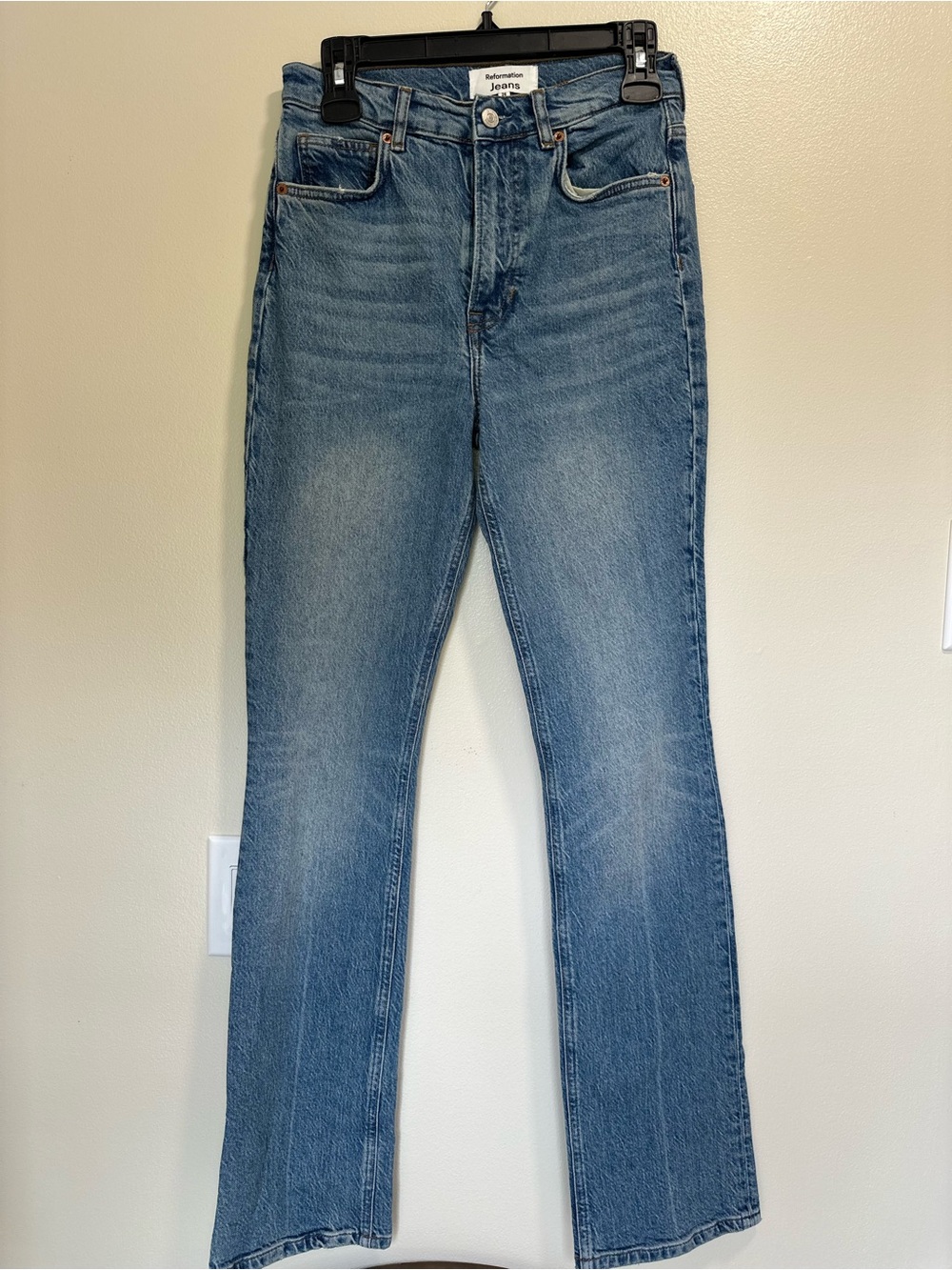 Reformation Blue Boot Cut Jeans